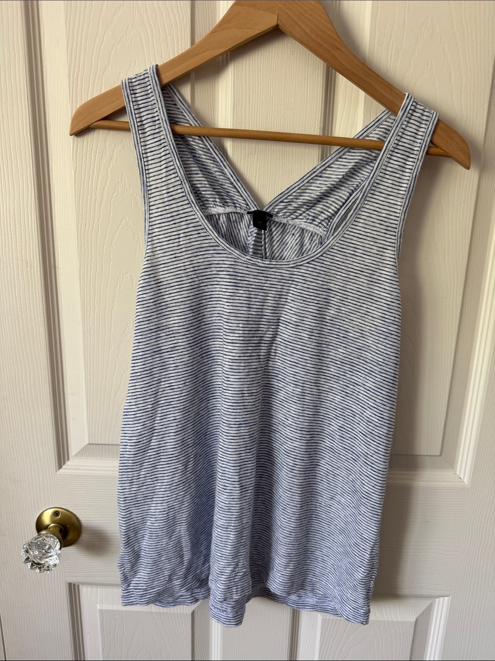 j. Crew Striped Tank Top - Blue/White